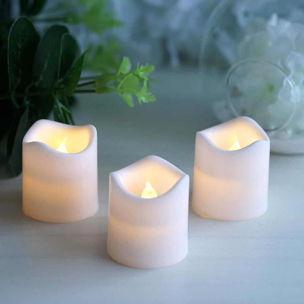12-Pack 2x1.75in Classic LED Votive Candles White