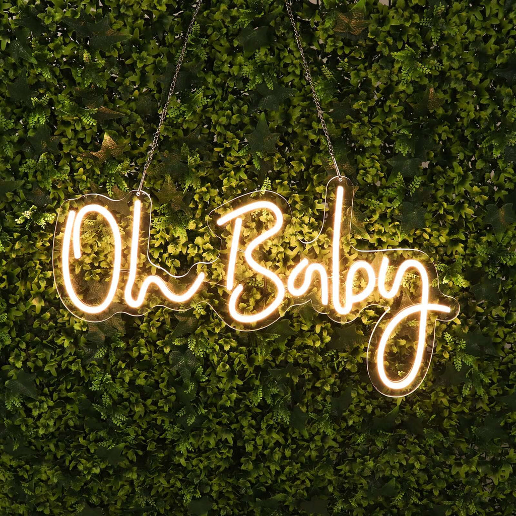 26" Oh Baby Neon Light Sign Warm White