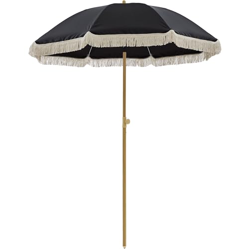 Kbrellaoutlets KPUUVP Boho Patio Umbrella with Fringe 6.5ft