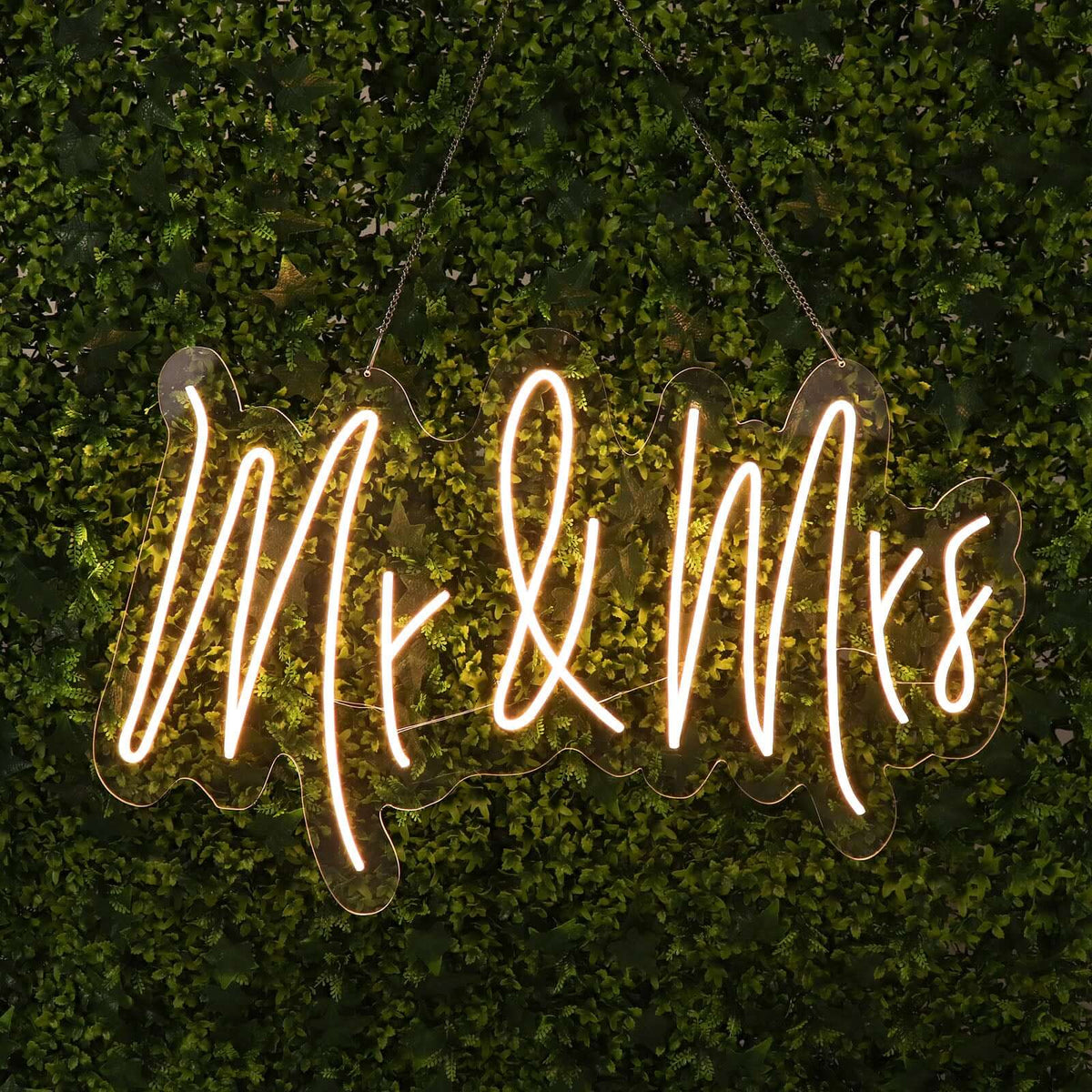 33" Mr and Mrs Neon Light Sign Warm White