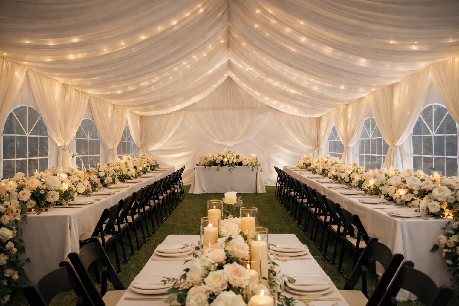 Titan PRO Resin Folding Chair - Brown With Ivory Pad  (Rent Now)