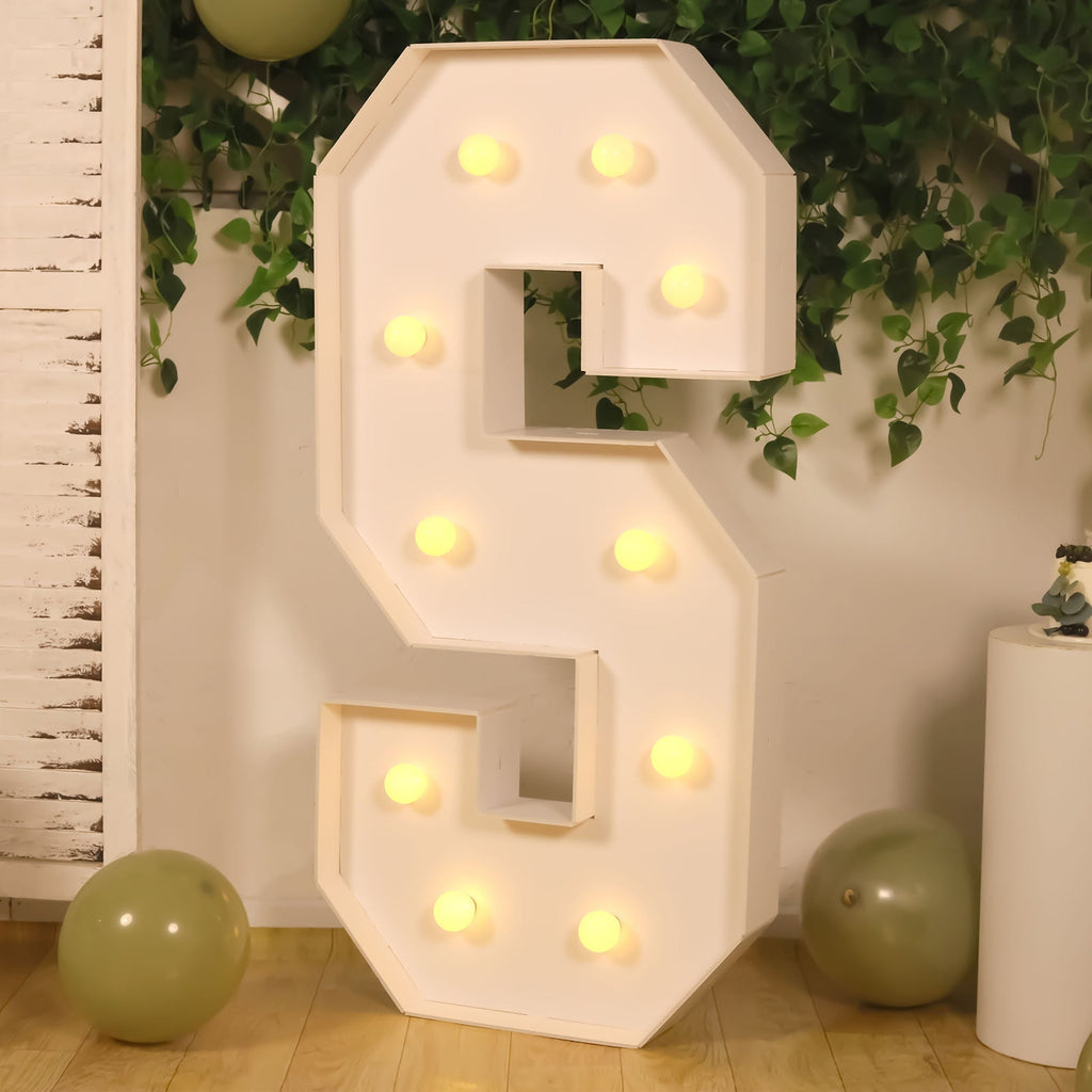 Giant LED Marquee Light Up Letter S 4ft White