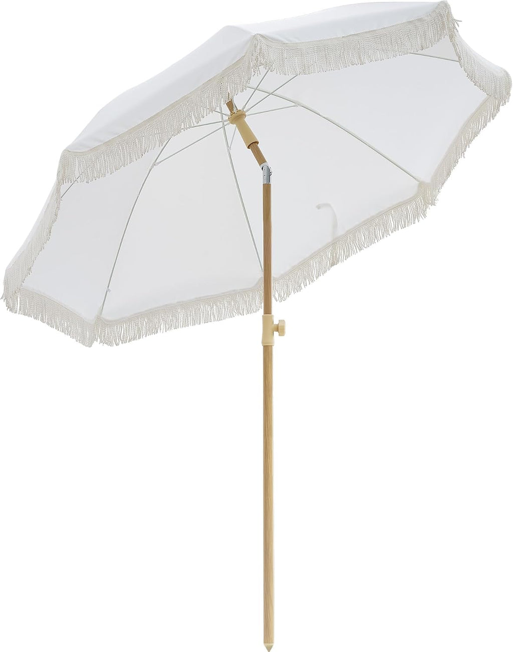 Kbrellaoutlets KPUUVP Boho Patio Umbrella with Fringe 6.5ft