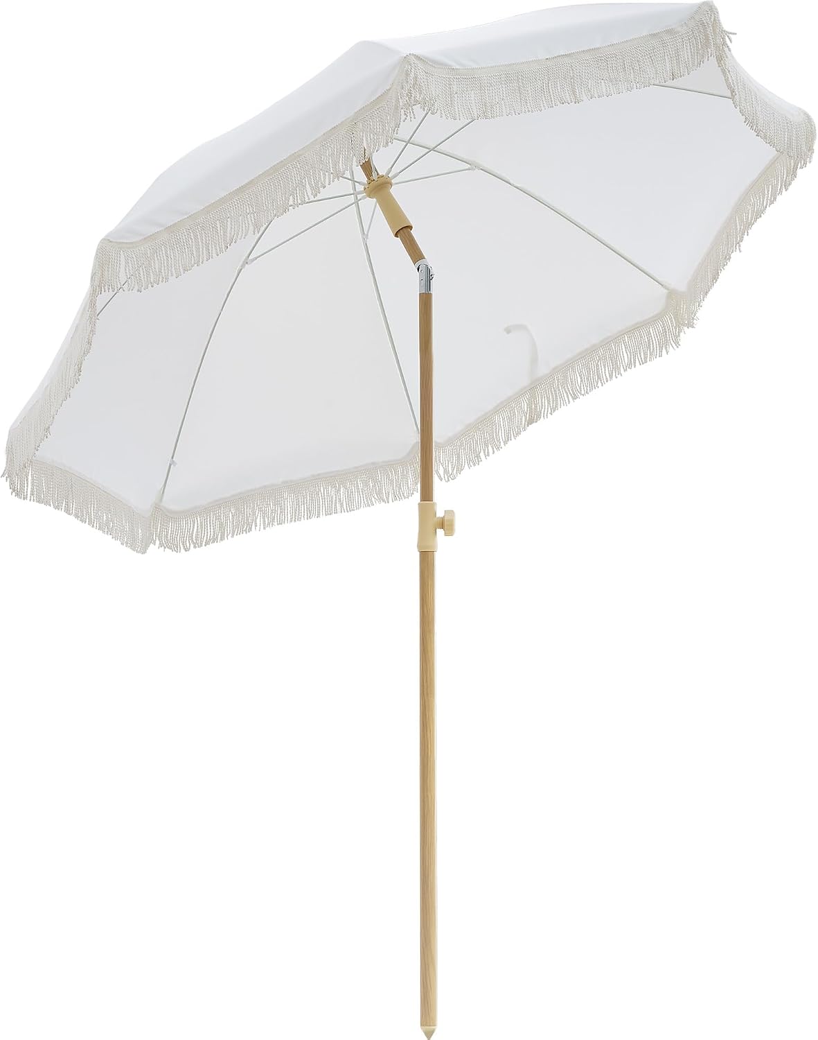 Kbrellaoutlets KPUUVP Boho Patio Umbrella with Fringe 6.5ft