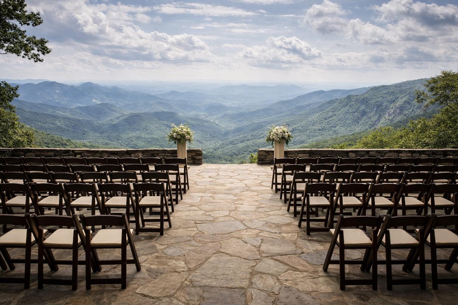 Titan PRO Resin Folding Chair - Brown With Ivory Pad  (Rent Now)