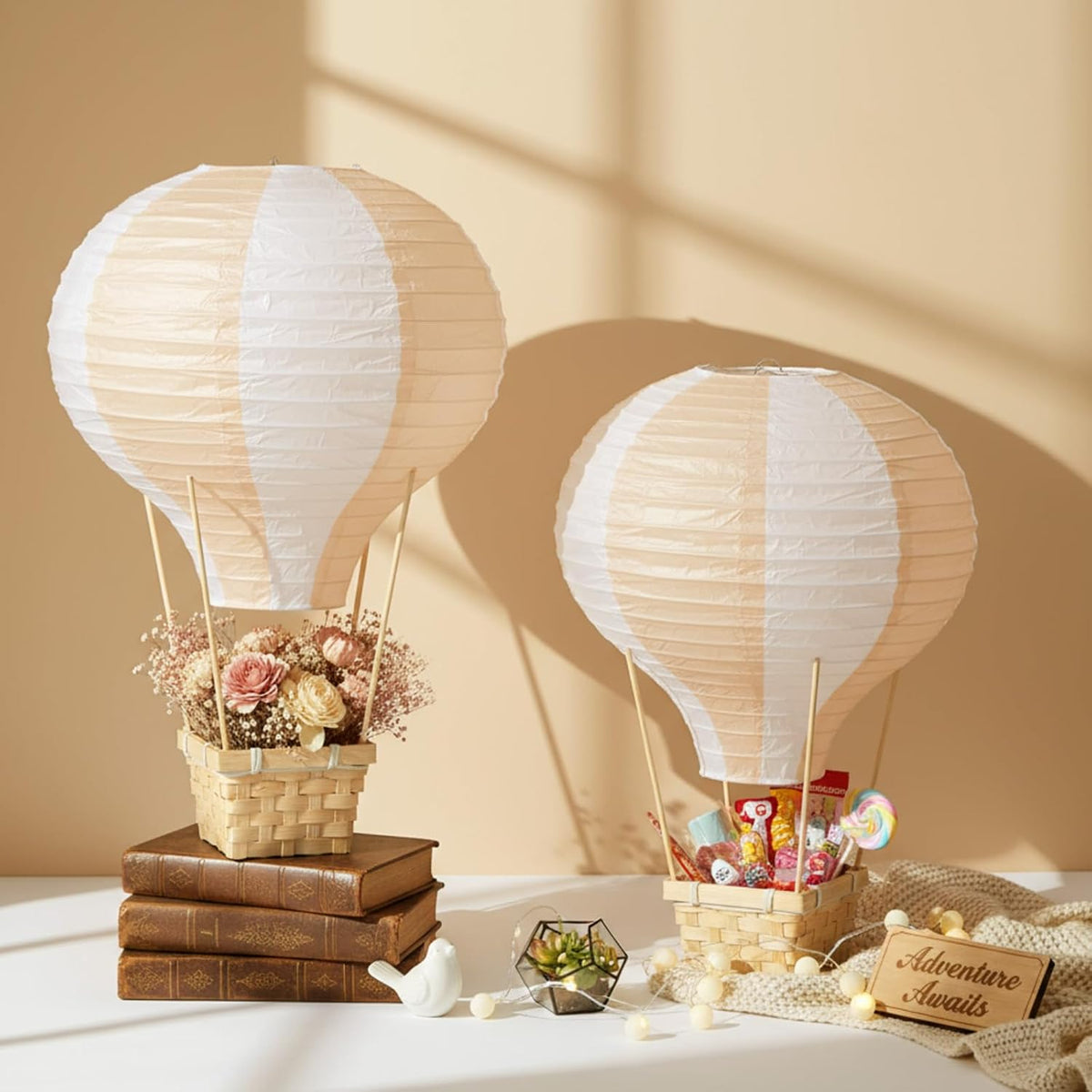 Meooeck Hot Air Balloon Table Centerpieces Decor
