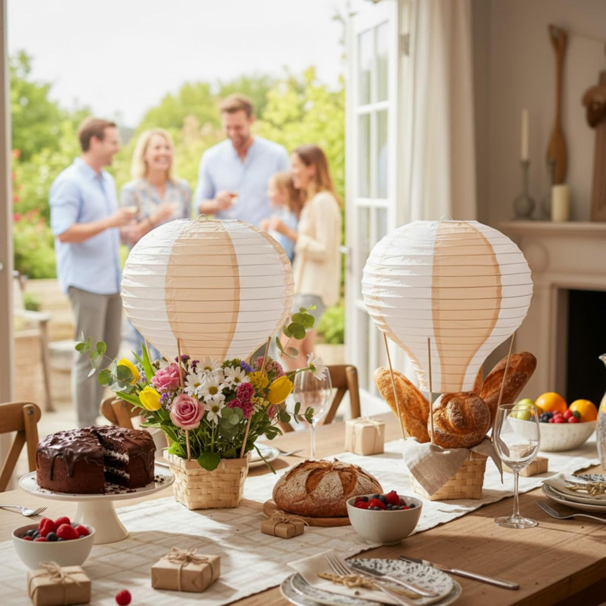 Meooeck Hot Air Balloon Table Centerpieces Decor