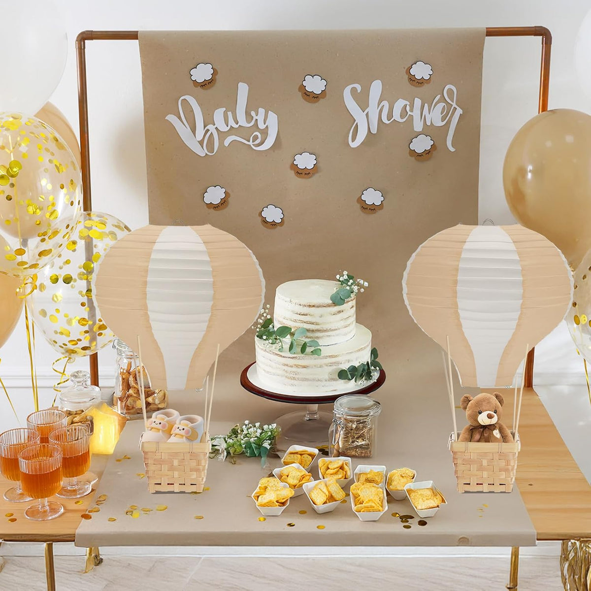 Meooeck Hot Air Balloon Table Centerpieces Decor
