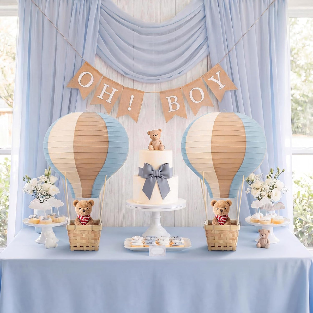 Meooeck Hot Air Balloon Table Centerpieces Decor