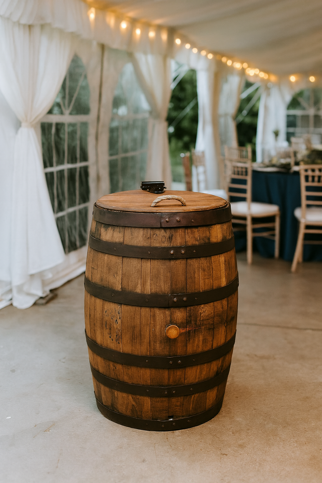 Buy - Whiskey Barrel Trashcan