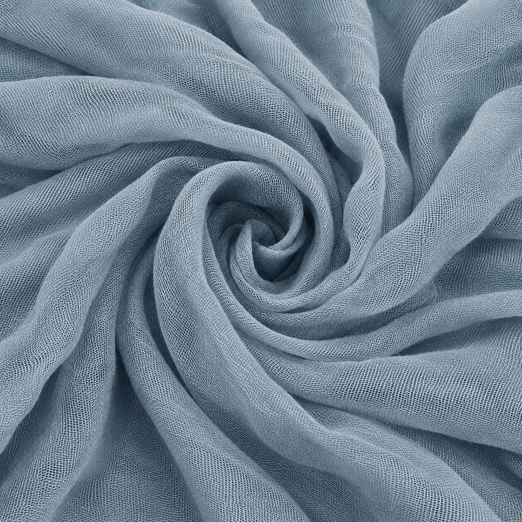 Cheesecloth Table Runner Dusty Blue