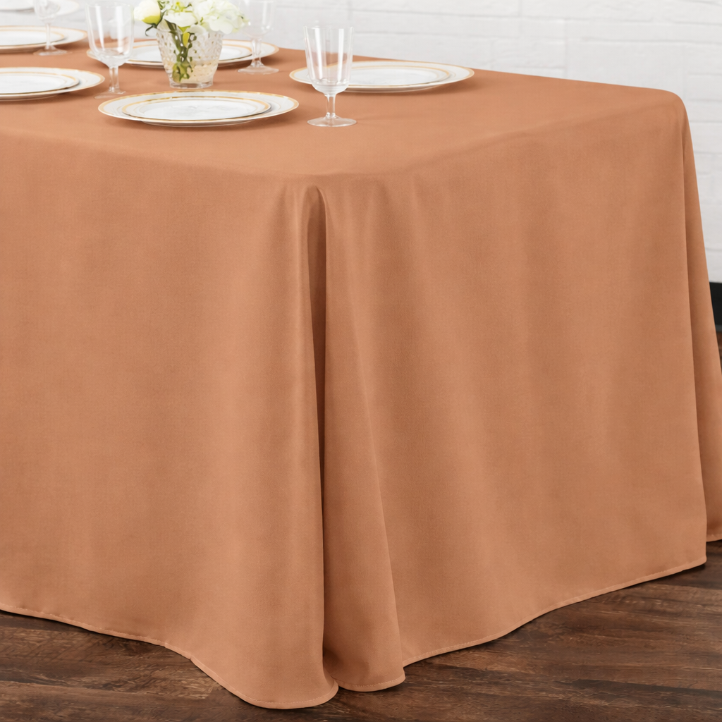 Long Latte Rose Tablecloth