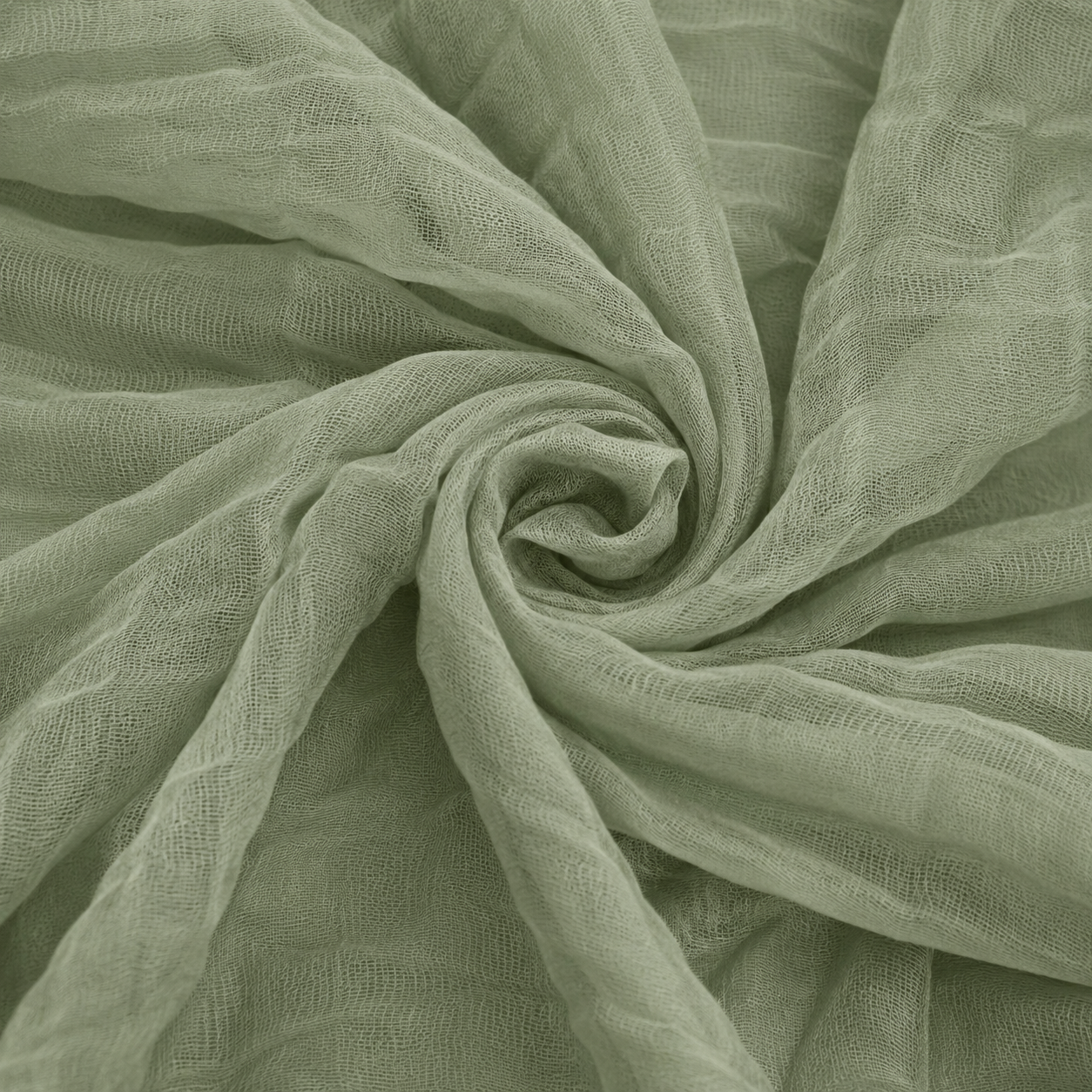 Dusty Sage Green Cheesecloth Table Runner