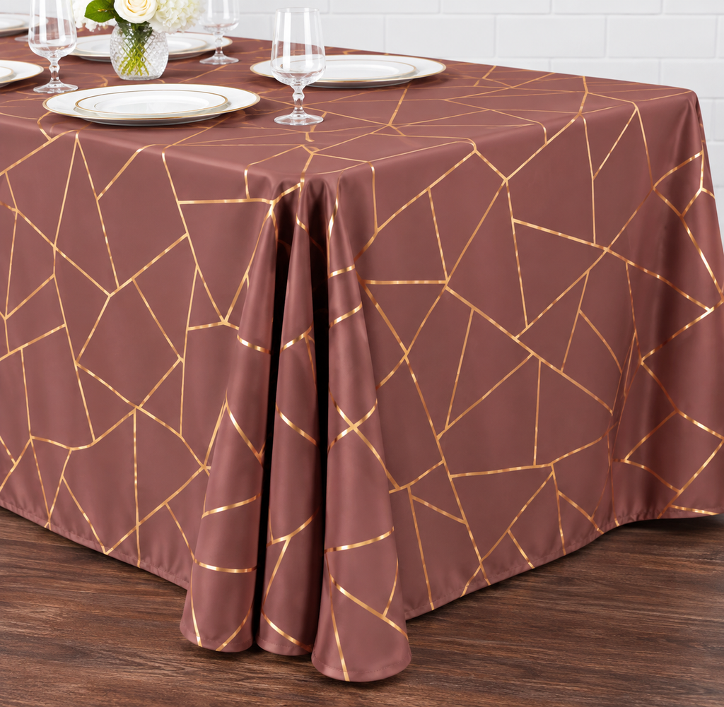 Long Cinnamon Rose Tablecloth
