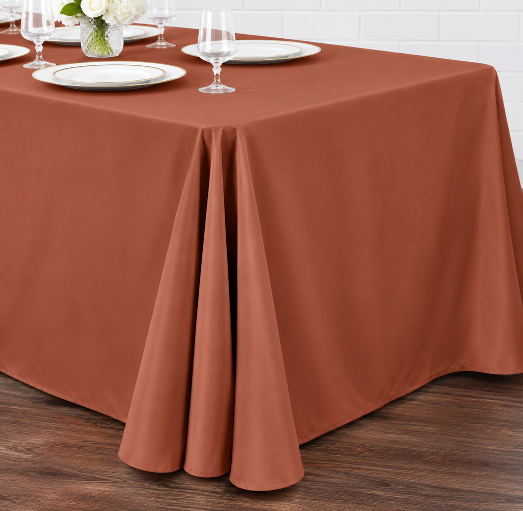 Long Terracotta Tablecloth