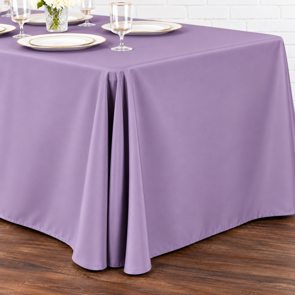 Long Violet Amethyst Tablecloth