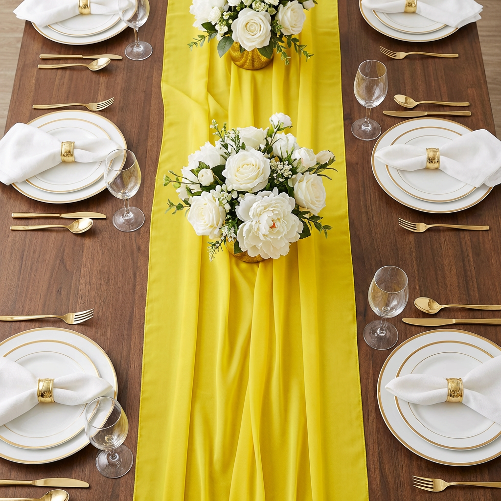 https://cdn.shopify.com/s/files/1/0042/0390/5136/files/Chiffon-Wedding-Table-Runner-10x27-Canary-Yellow-lifestyle-wedding.png?v=1770265322
