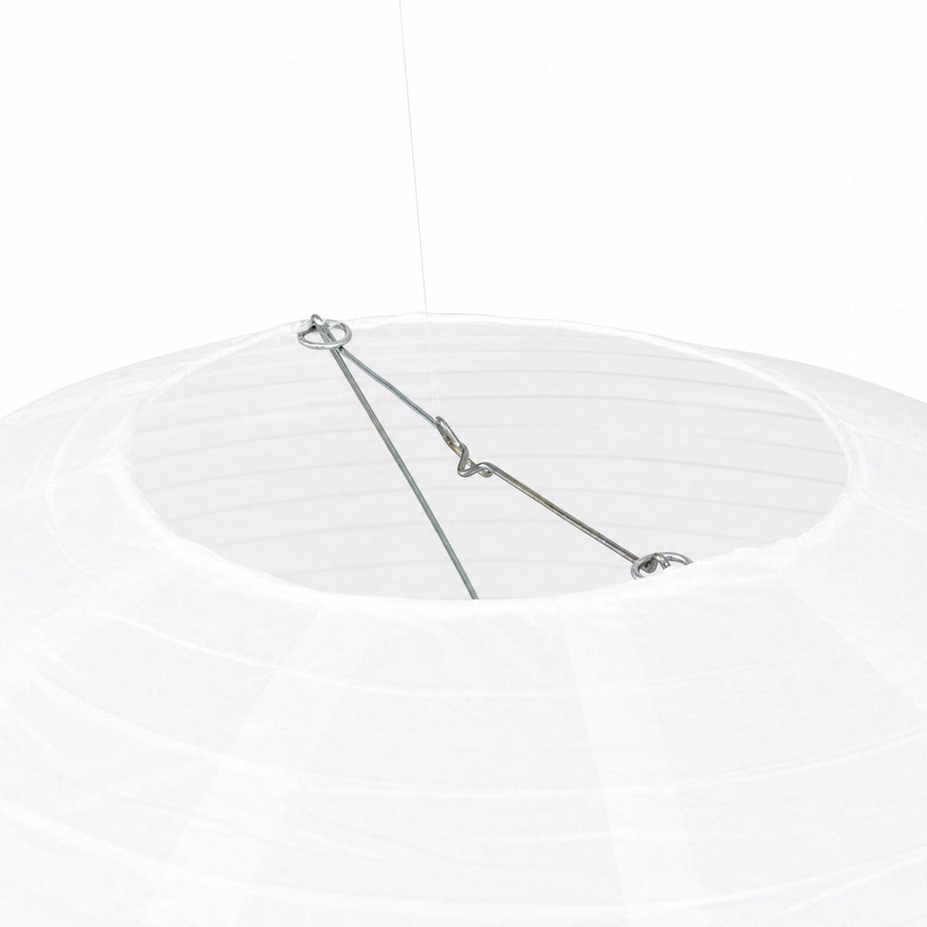 10 Pack Round Hanging Paper Lanterns 30 in White