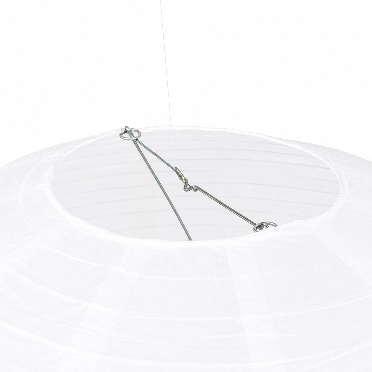 10 Pack Round Hanging Paper Lanterns 30 in White