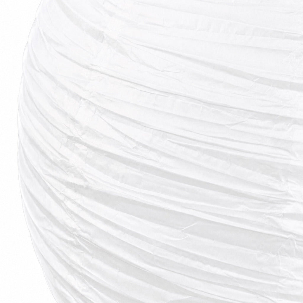 10 Pack Round Hanging Paper Lanterns 30 in White