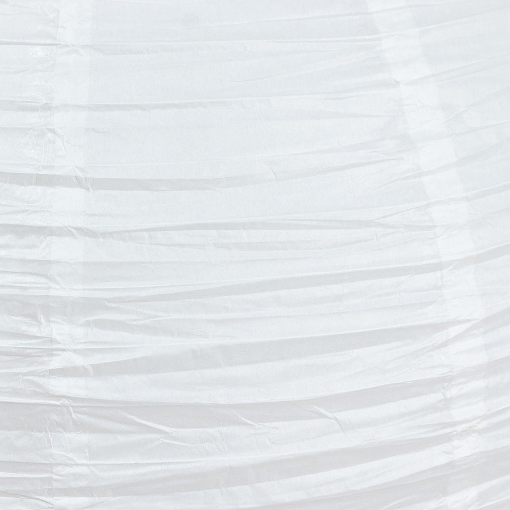 10 Pack Round Hanging Paper Lanterns 30 in White