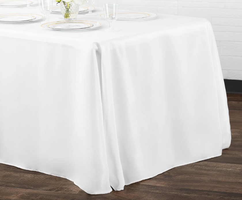 Long White Tablecloth