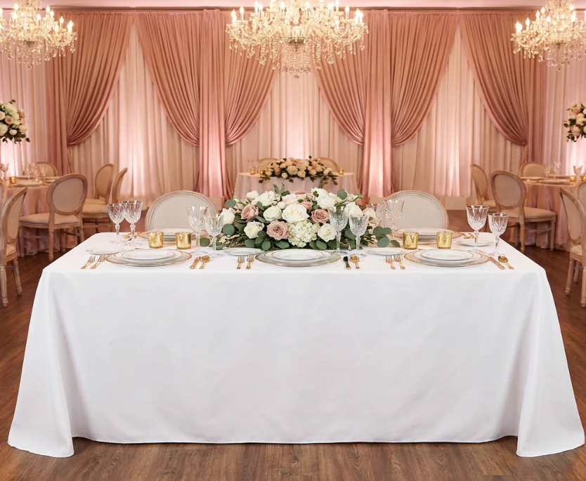 Long White Tablecloth