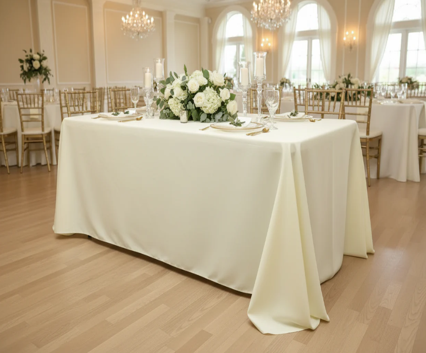 Long Ivory Tablecloth
