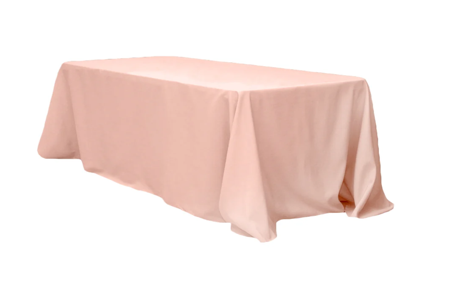 Long Blush/Rose Gold Tablecloths