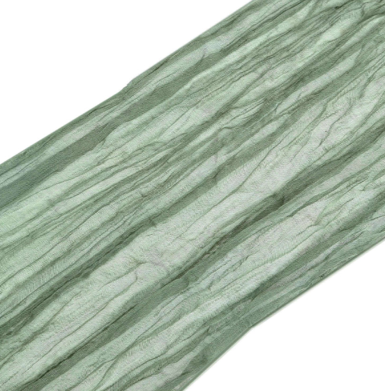 Dusty Sage Green Cheesecloth Chair Sash