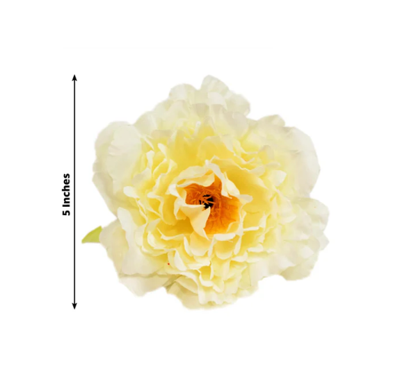 Silk Peony Napkin Holders Ivory Floral