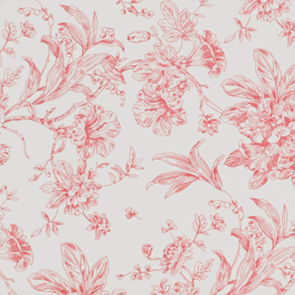 Polyester 90x132 Inch Rectangle Tablecloth French Toile White Pink