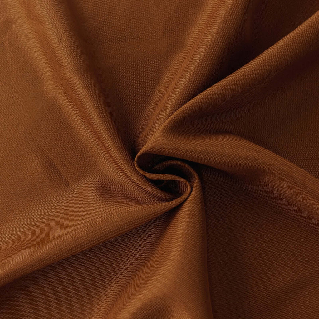 Polyester 90x132 Inch Rectangle Tablecloth Cinnamon Brown