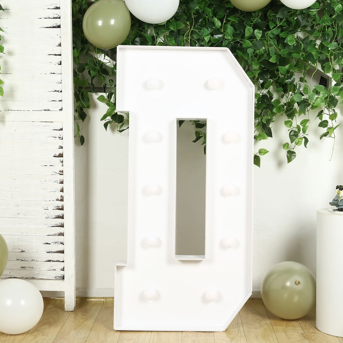 4ft Pre-Cut Foam Board Giant LED Marquee Light Letter D White