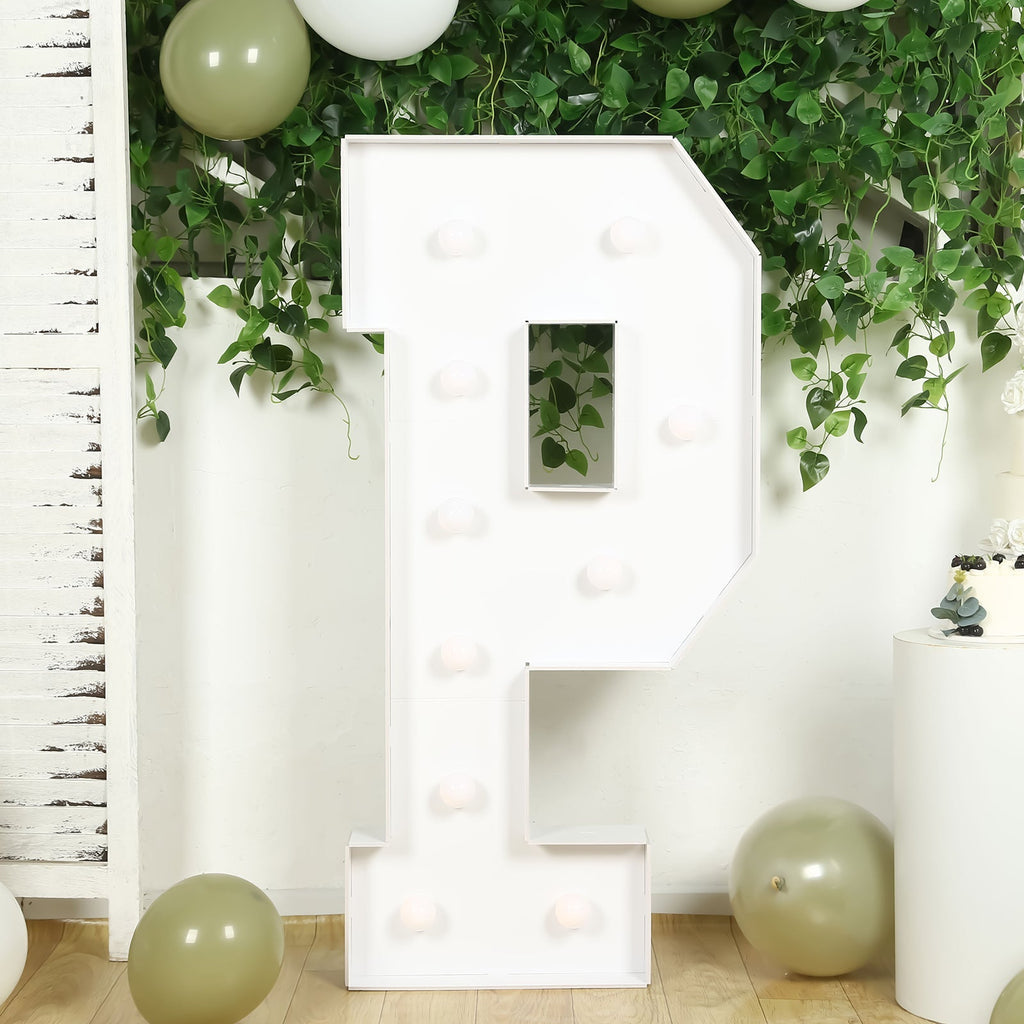 Giant LED Marquee Light up Letter P 4ft White