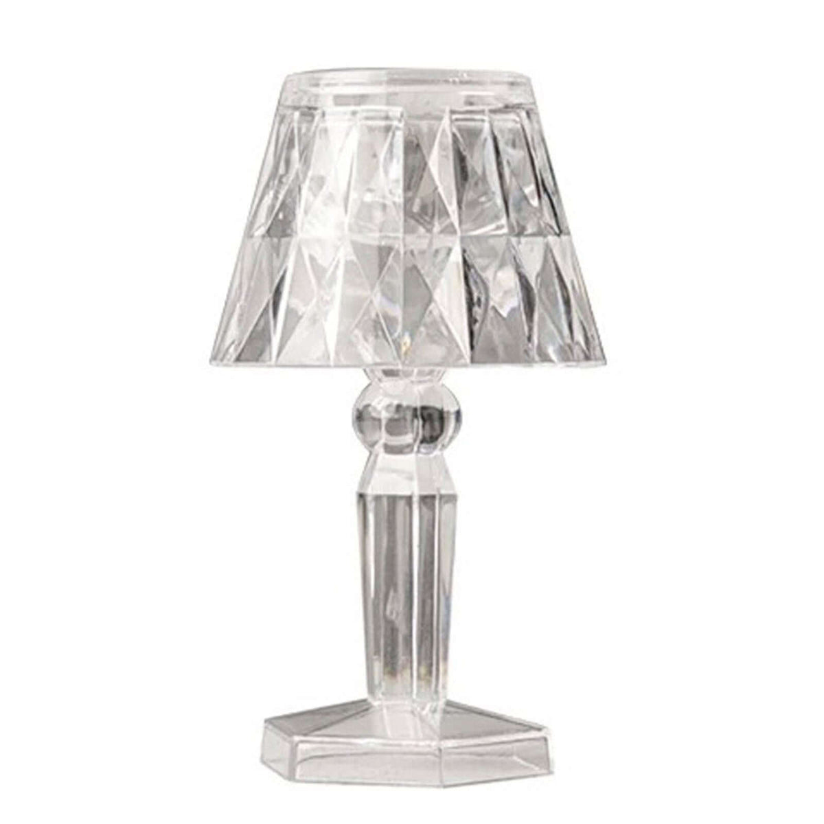 6-Pack 4.5" Crystal Acrylic LED Lamps Clear