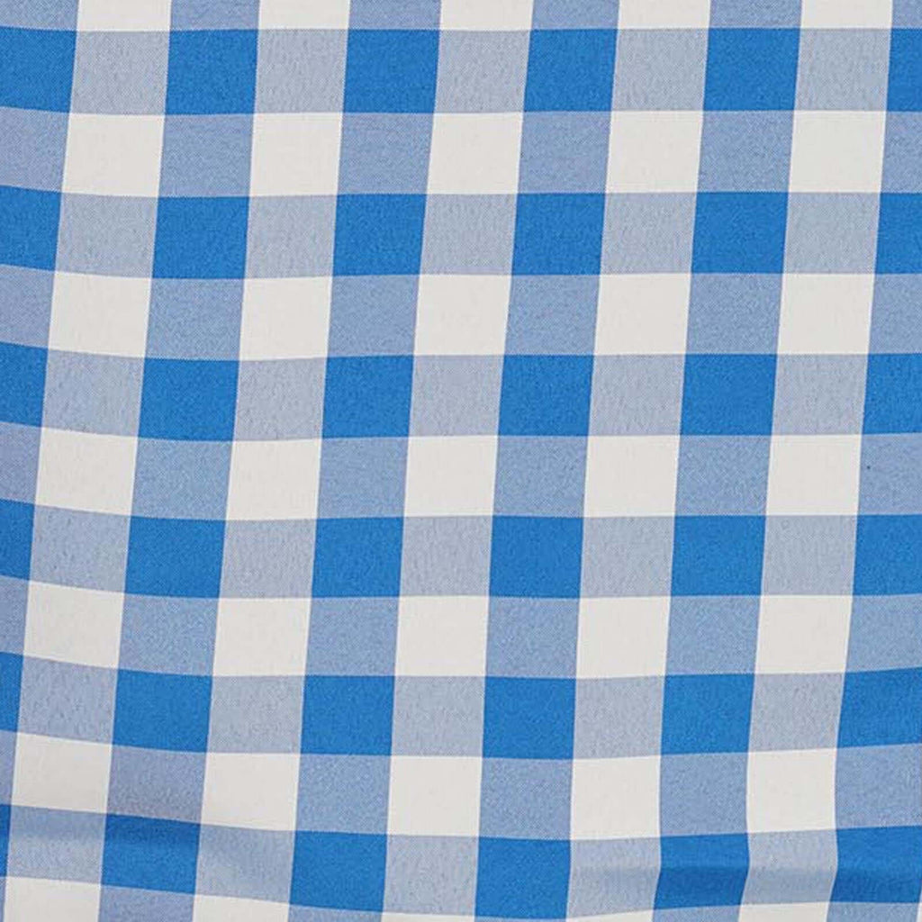 90x132in Rectangular Oblong Polyester Tablecloth White Blue