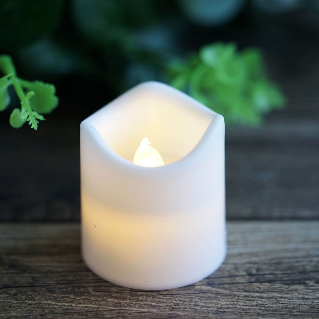 12-Pack 2x1.75in Classic LED Votive Candles White