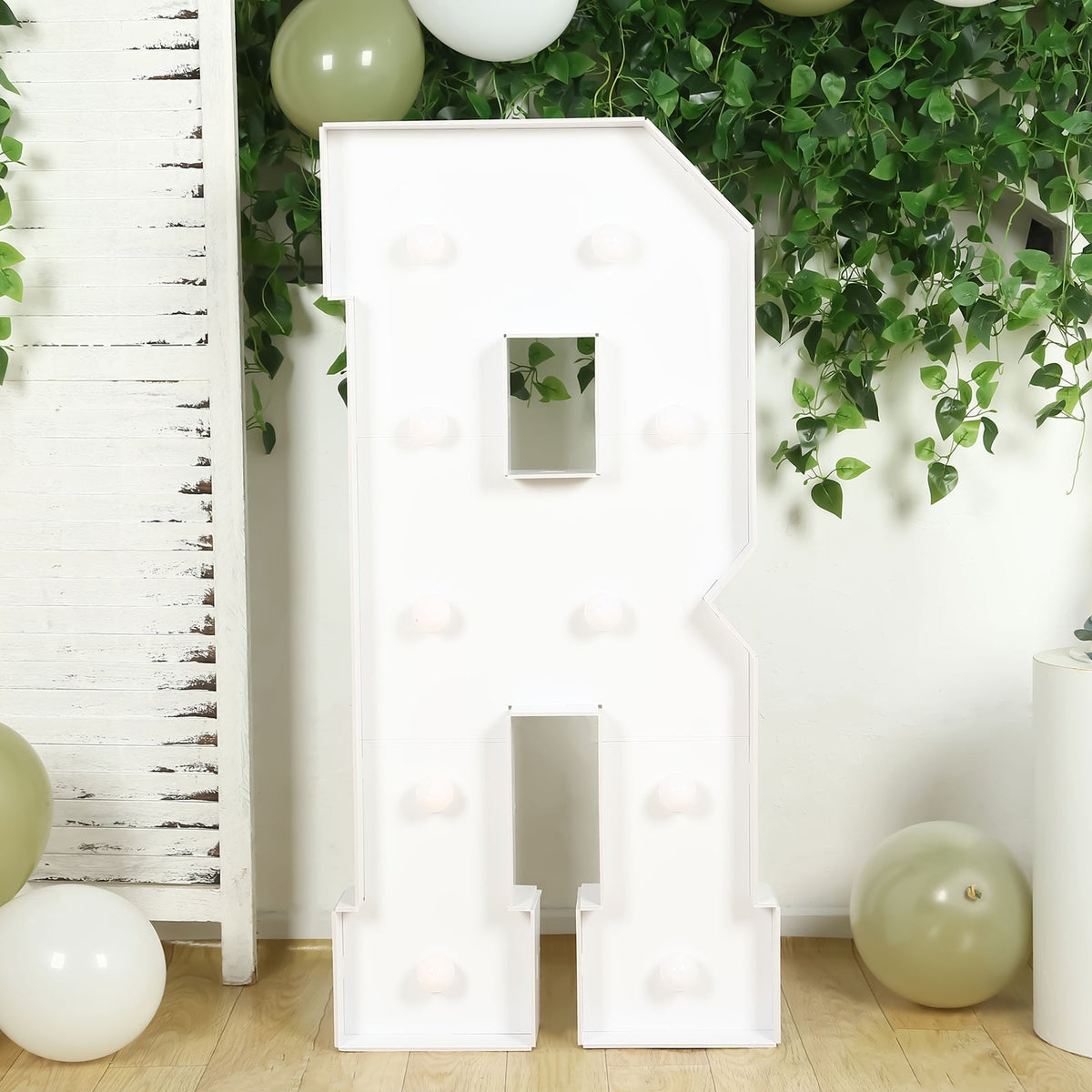 4ft Giant LED Marquee Light Up Letter R White Foam Board