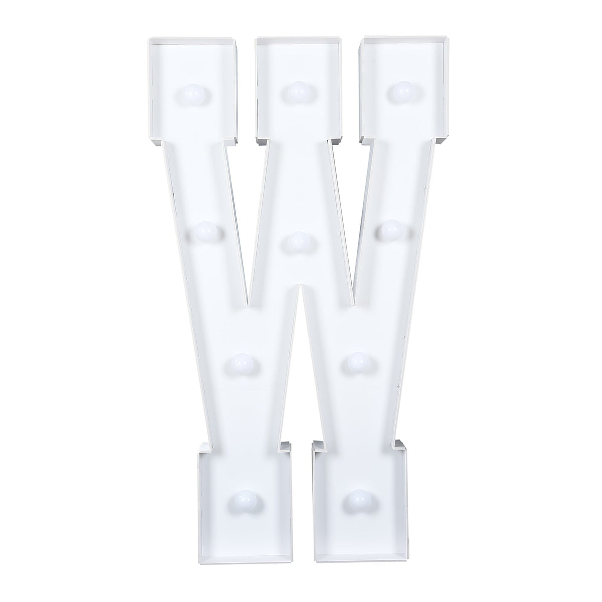 4ft Pre-Cut Foam Board Giant LED Marquee Light Letter W White