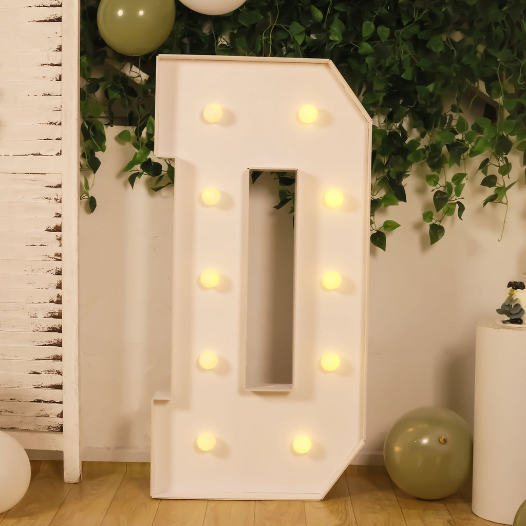4ft Pre-Cut Foam Board Giant LED Marquee Light Letter D White