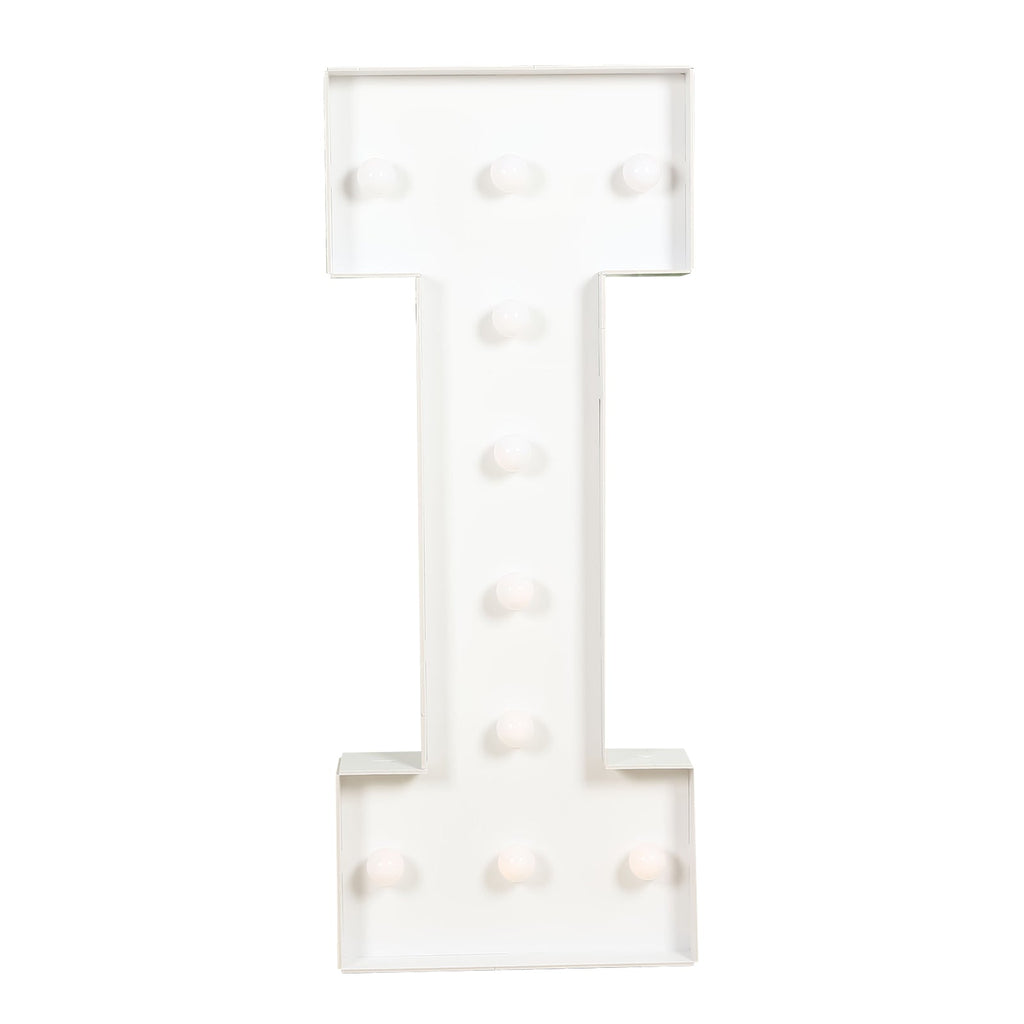 4ft Giant LED Marquee Light Up Letter I White