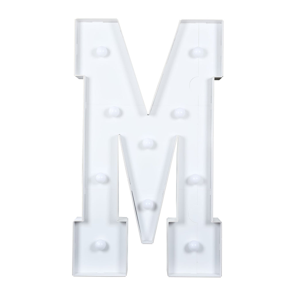 Giant LED Marquee Light Up Letter M 4ft White