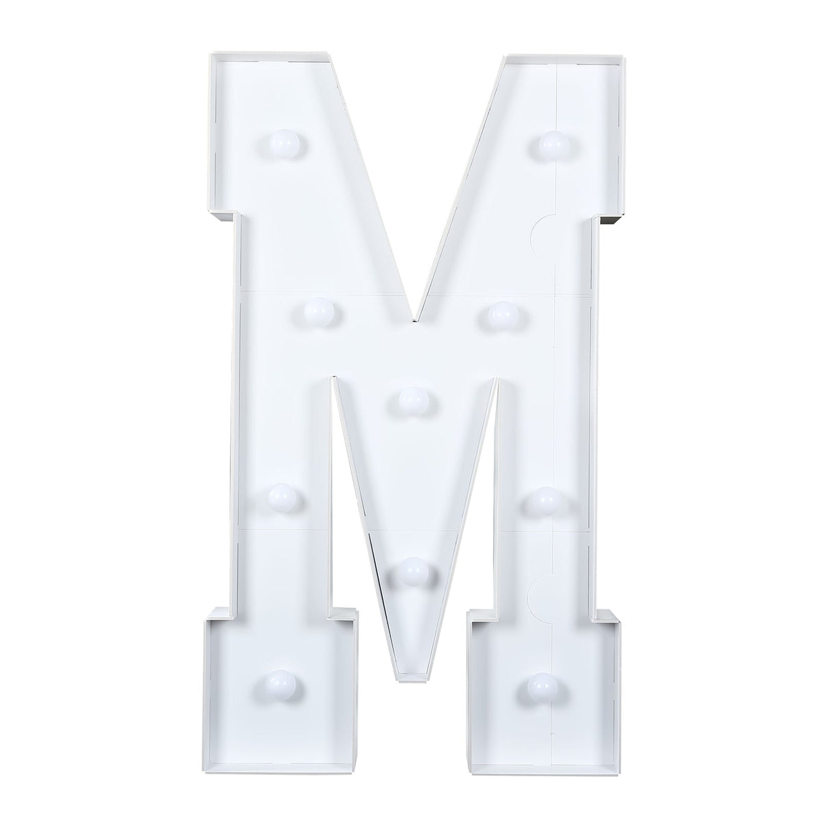 Giant LED Marquee Light Up Letter M 4ft White