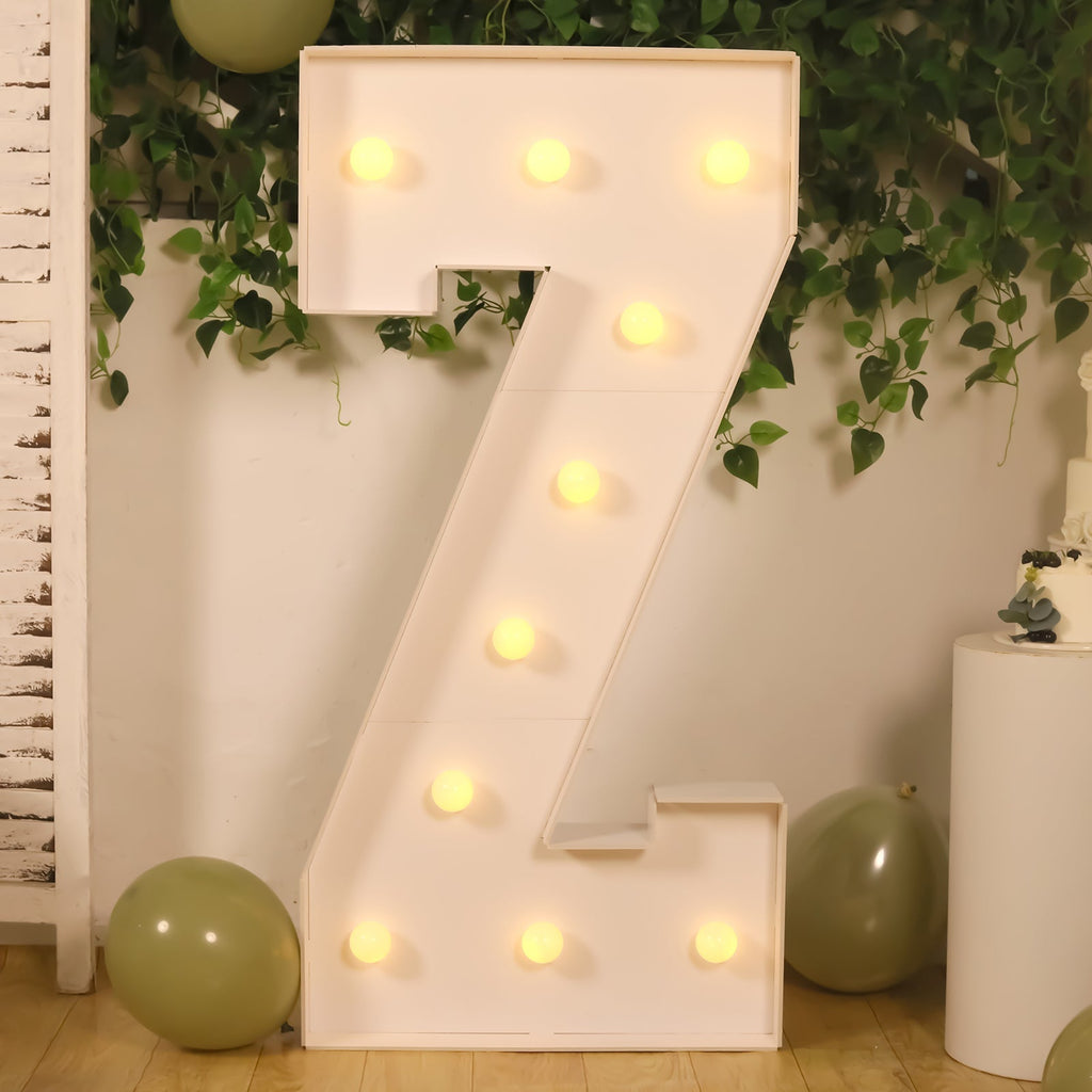 4ft Giant LED Marquee Light Up Letter Z White