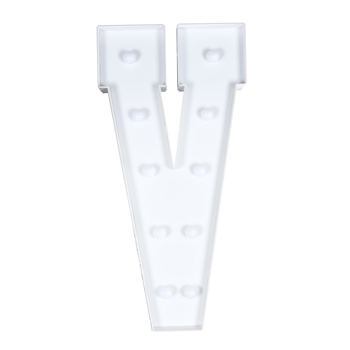 4ft Giant LED Marquee Light up Letter V White