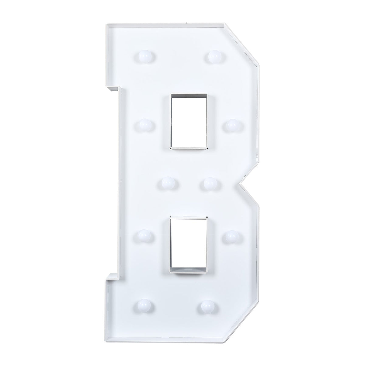 4ft Giant LED Marquee Light Up Letter B White Foam Board