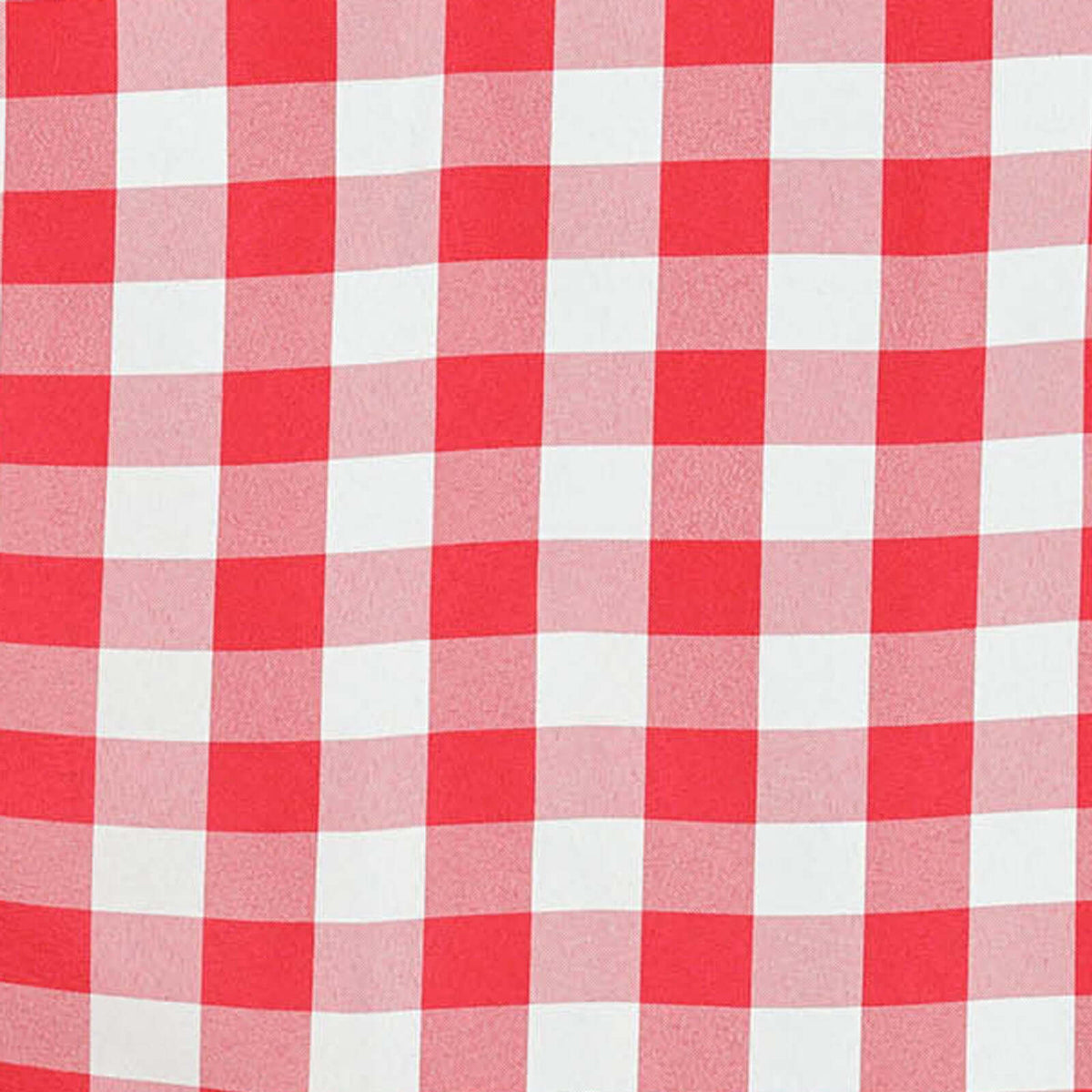 90x132in Rectangular Oblong Polyester Tablecloth White and Red