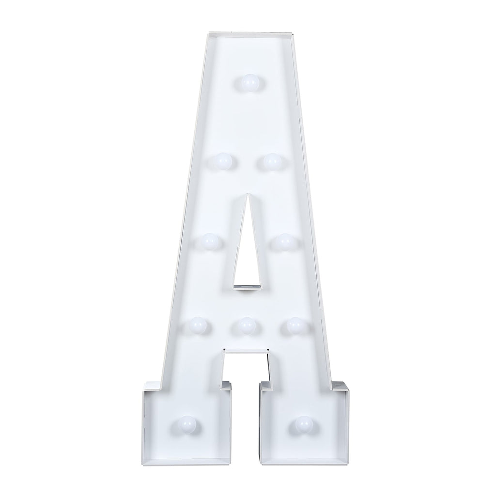 4ft Pre-Cut Foam Board Giant LED Marquee Light Letter A White