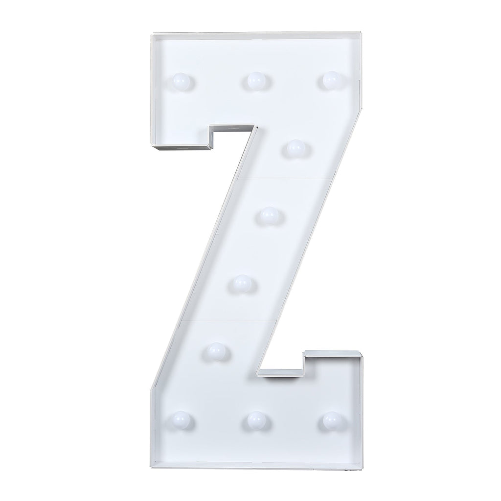 4ft Giant LED Marquee Light Up Letter Z White